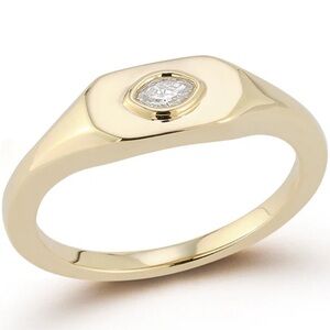 Liz Adams x Dana Rebecca Diamond Signet Ring - Size 6